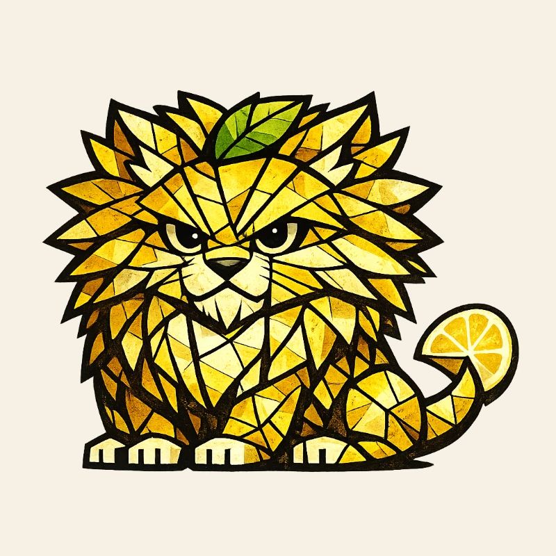 Lemon Lion Cubism version