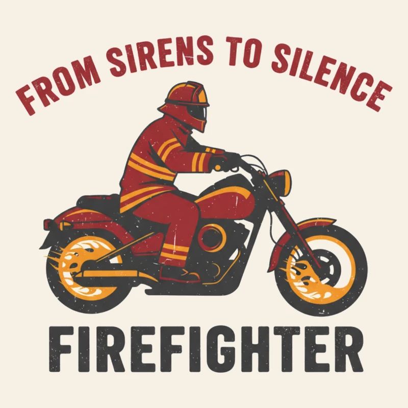Firefighter Biker Badge Stencil Art