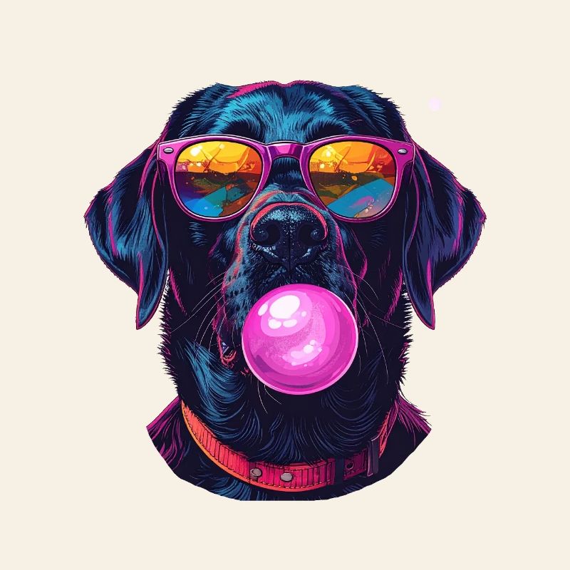 Labbie with bubblegum