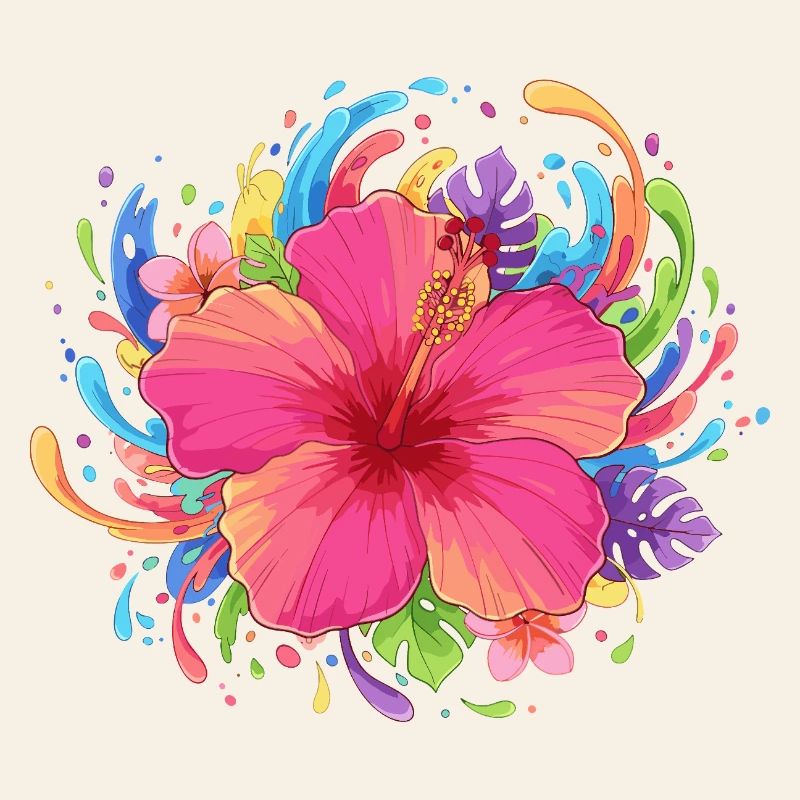 Hibiskusblüte Farbexplosion