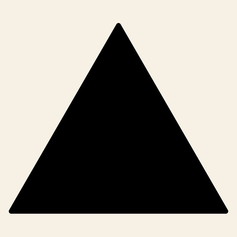 Triangle équilatéral de symbole noir