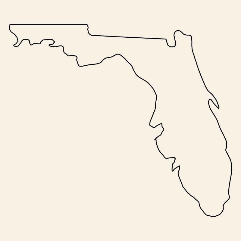 Florida-Gliederungskarte