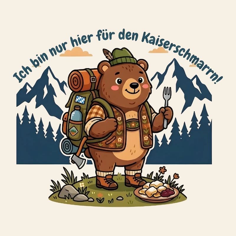 Kaiserschmarrn Wanderbär - Lustiges Wandershirt