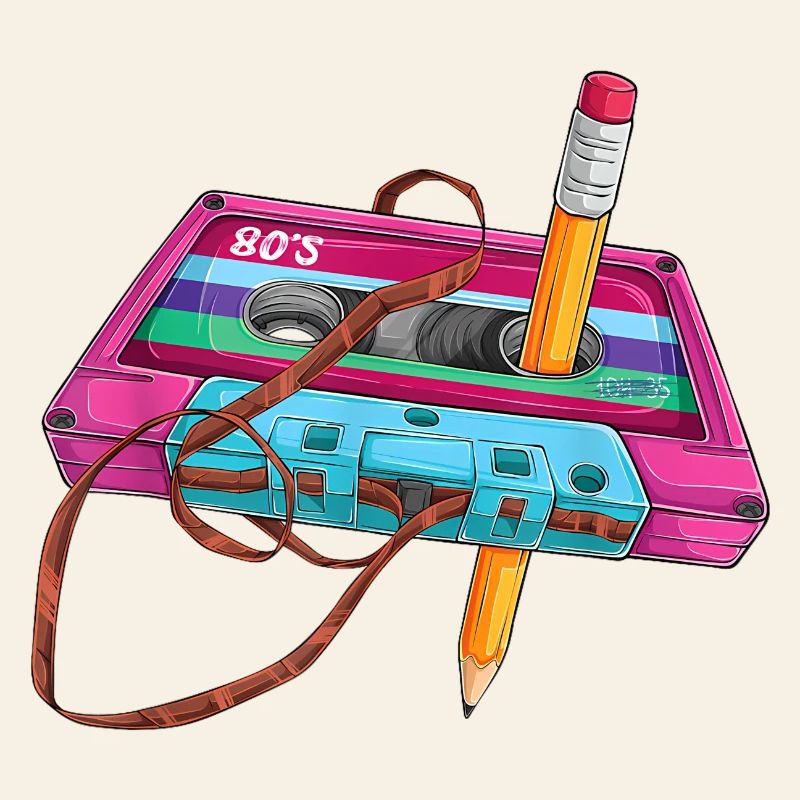 80er Kassette Stift