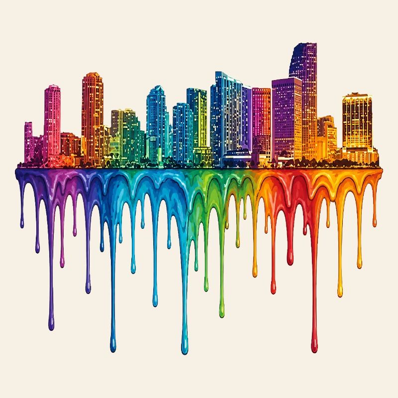 Miami Florida Dripping Art