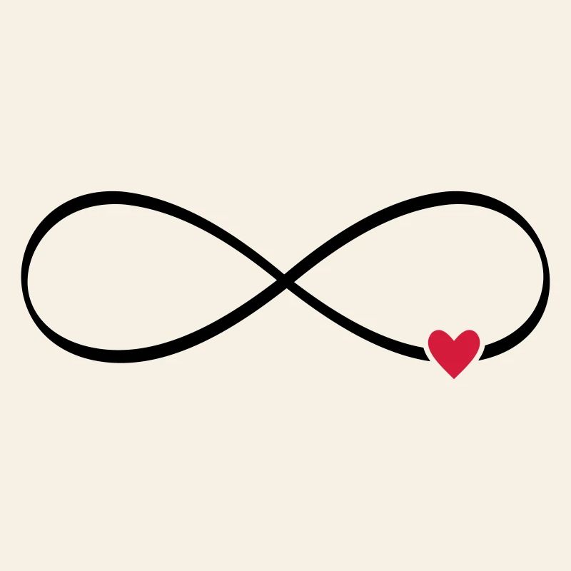 Heart infinity sign icon gift