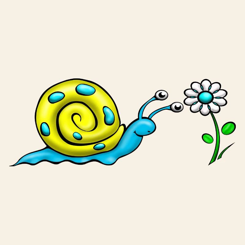 Snail with flower