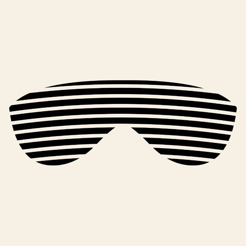 Lunettes noires rayées