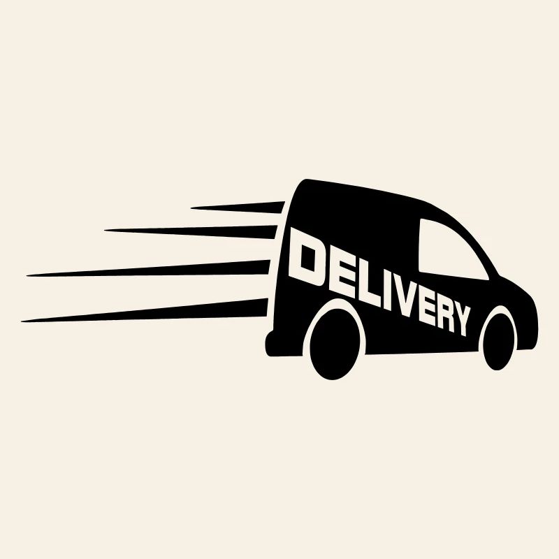 Logo de fourgonnette avec texte découpé