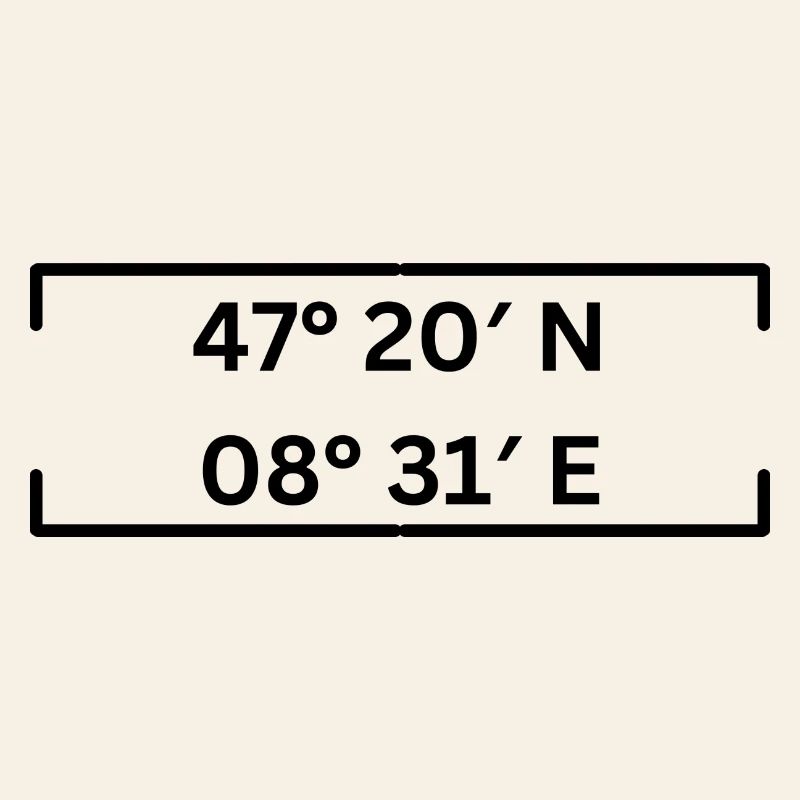 Coordinates Kreis 2 Zurich Minimalist