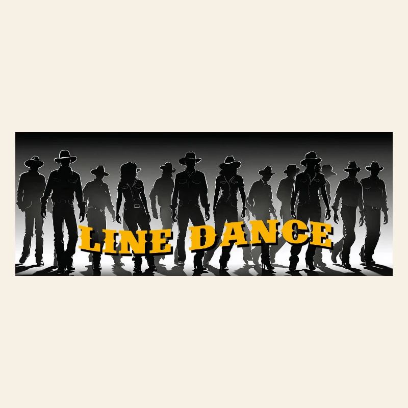 Line dance group dancing