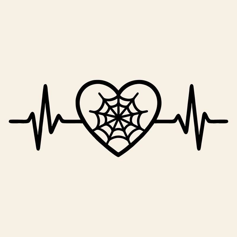 Spider Web Halloween Heart