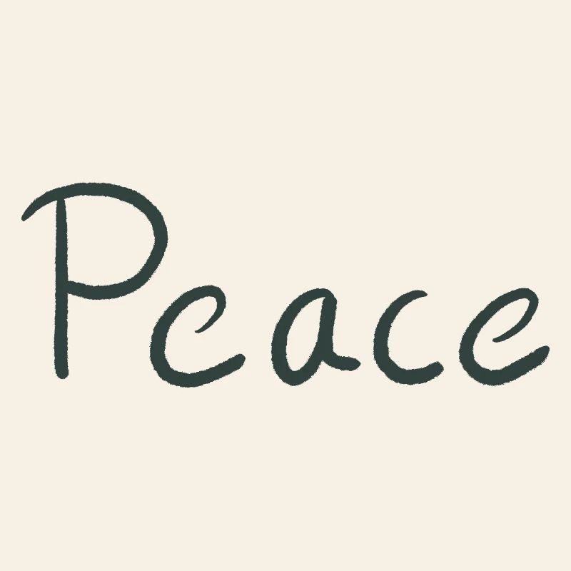 Lettres Peace Hand Vert