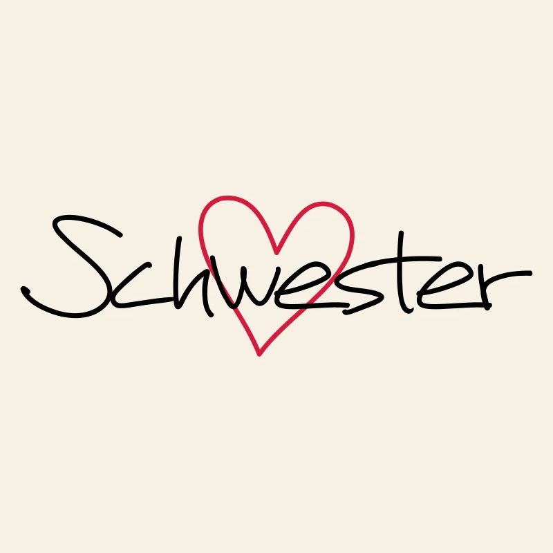 Herz Schwester Schwesterherz Geschenk Liebe