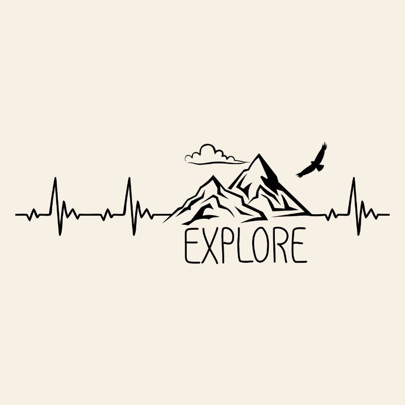 Explore Mountain Mountain Heartbeat Frequency Pulse ECG