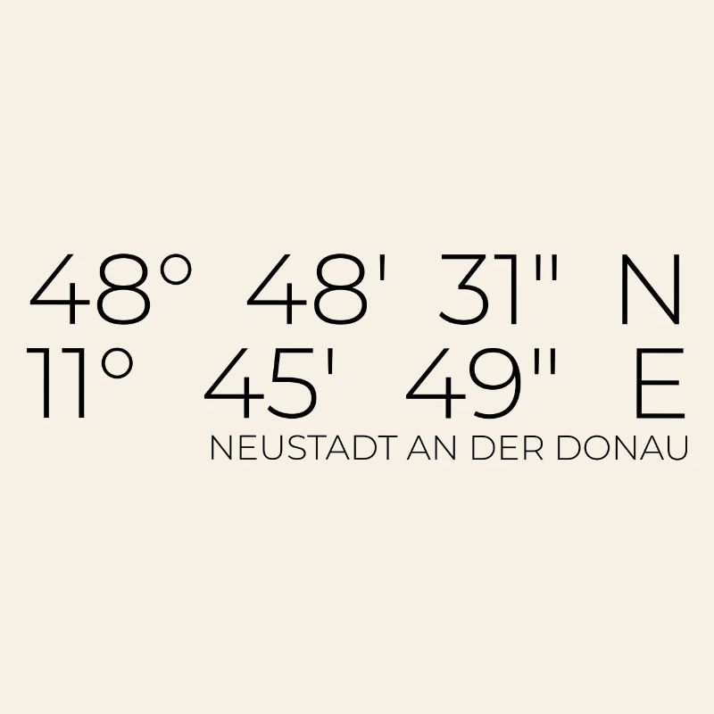 Coordinates Neustadt an der Donau