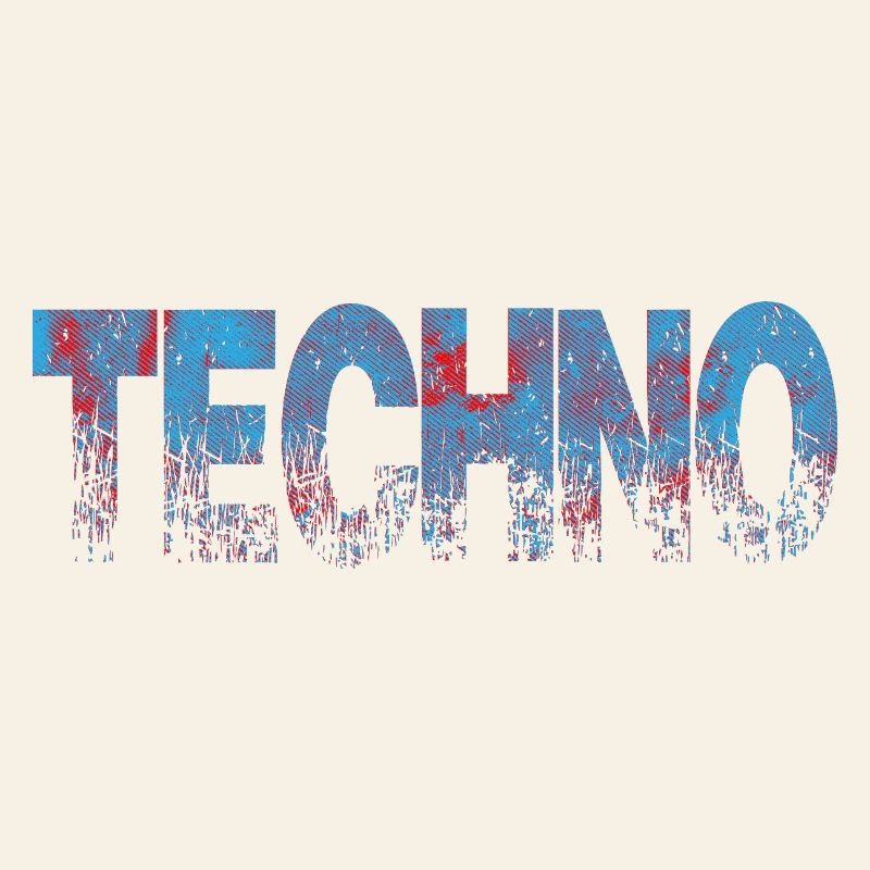 Techno Distressed Text Art