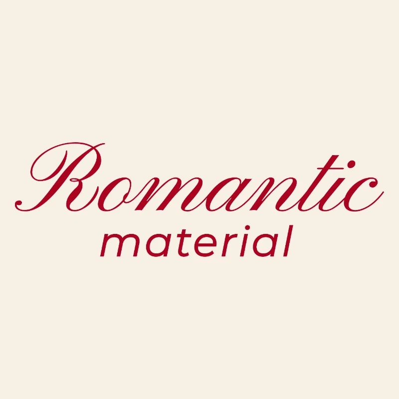 Typography Design Romantic Material