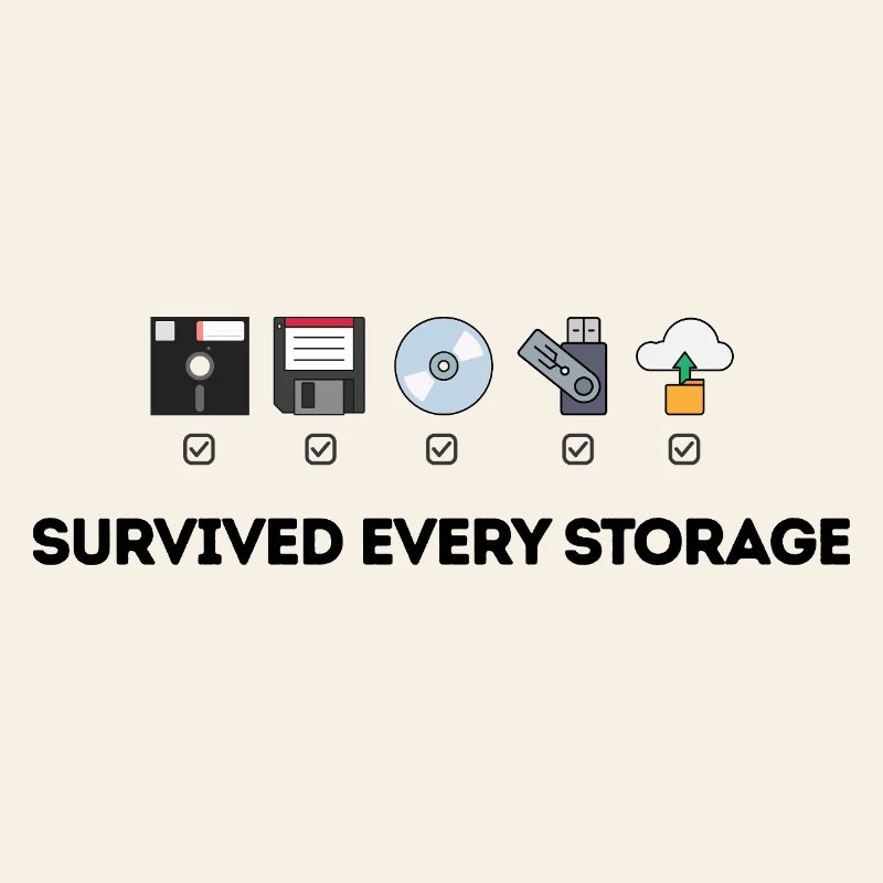 Data Storage Evolution - Tech Icons