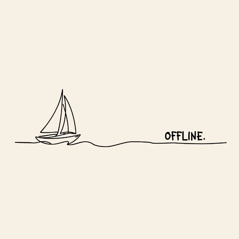 offline. Sailing Minimal Oneline Statement