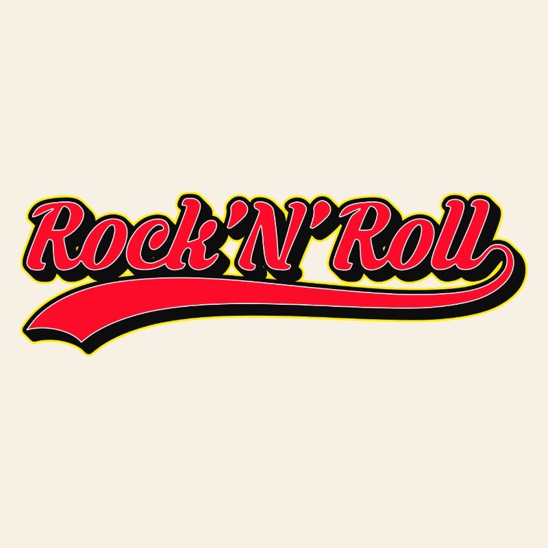 Rock 'N' Roll Retro Script Logo