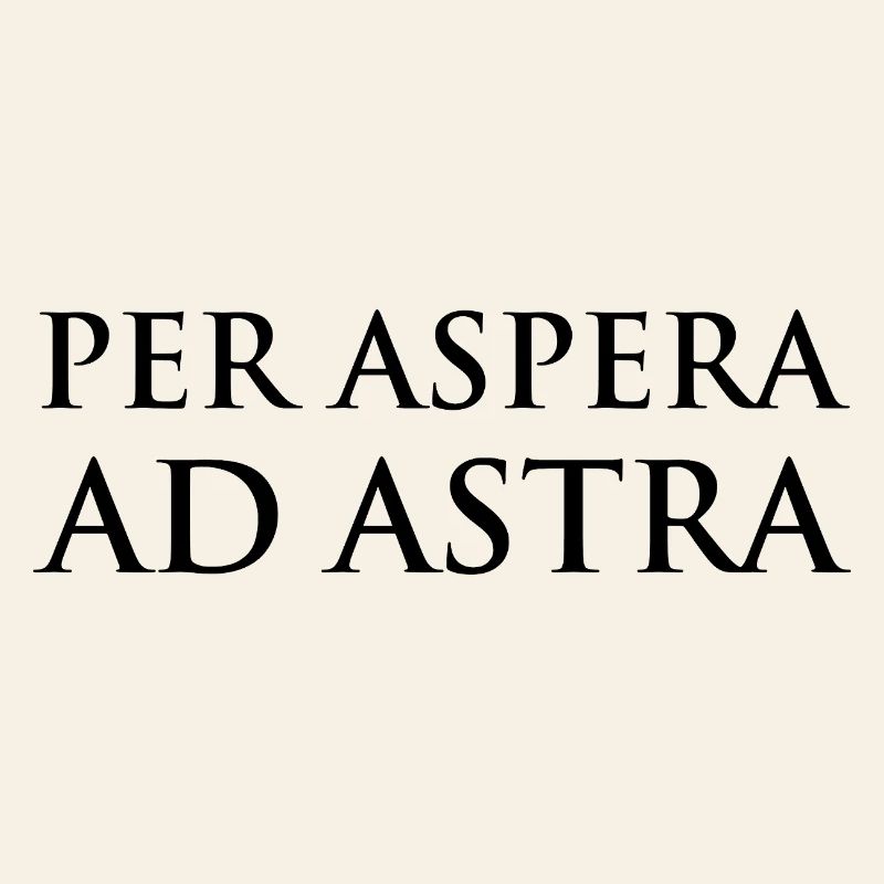 Per Aspera ad Astra Typografiedesign