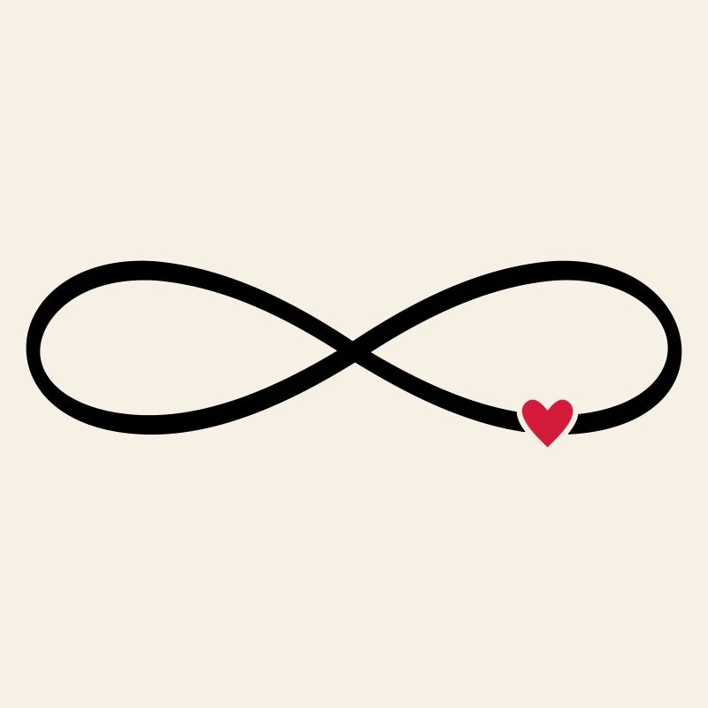 Infinity sign heart love gift