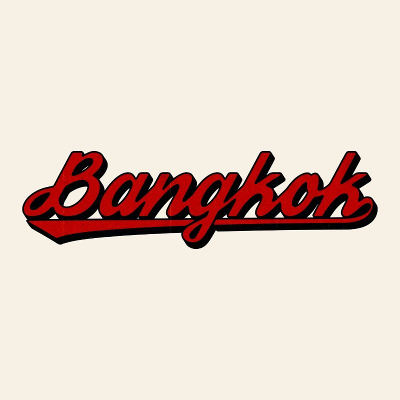 Bangkok Script Neon Red