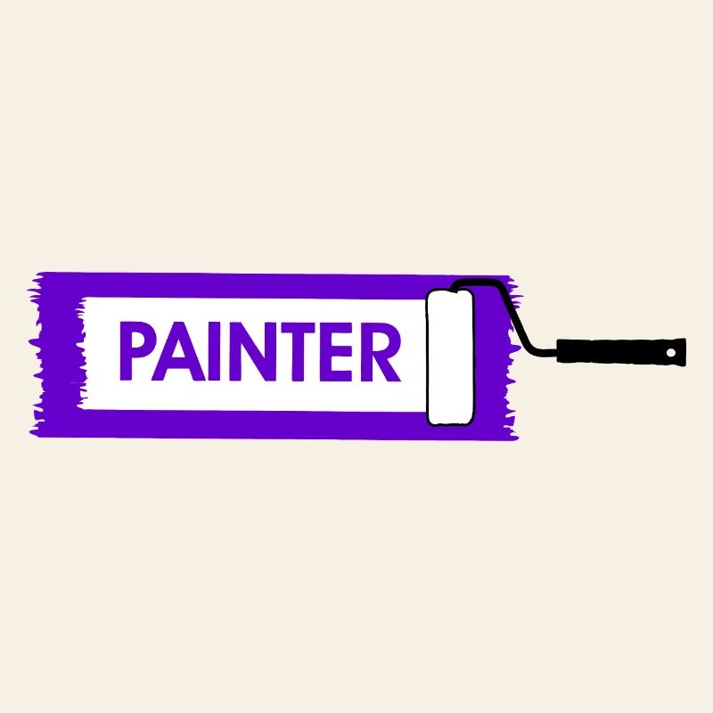 Farbroller mit lila Farbe