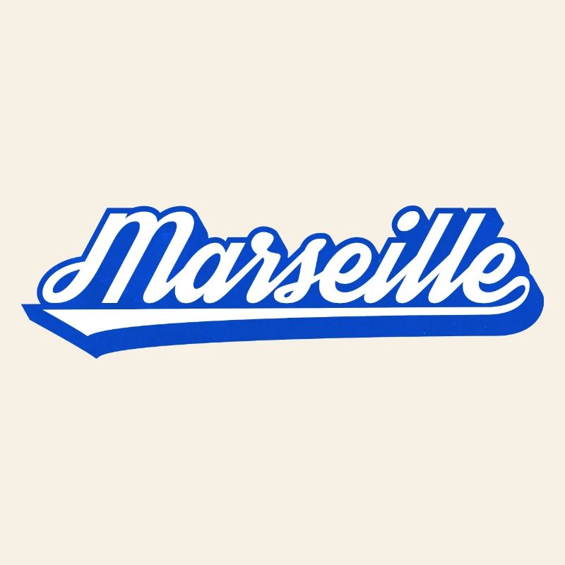 Marseille Retro Blue Script