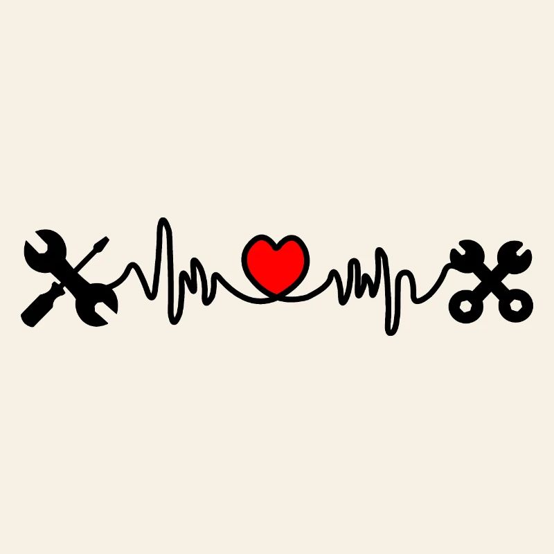 Tools with heart cardiogram