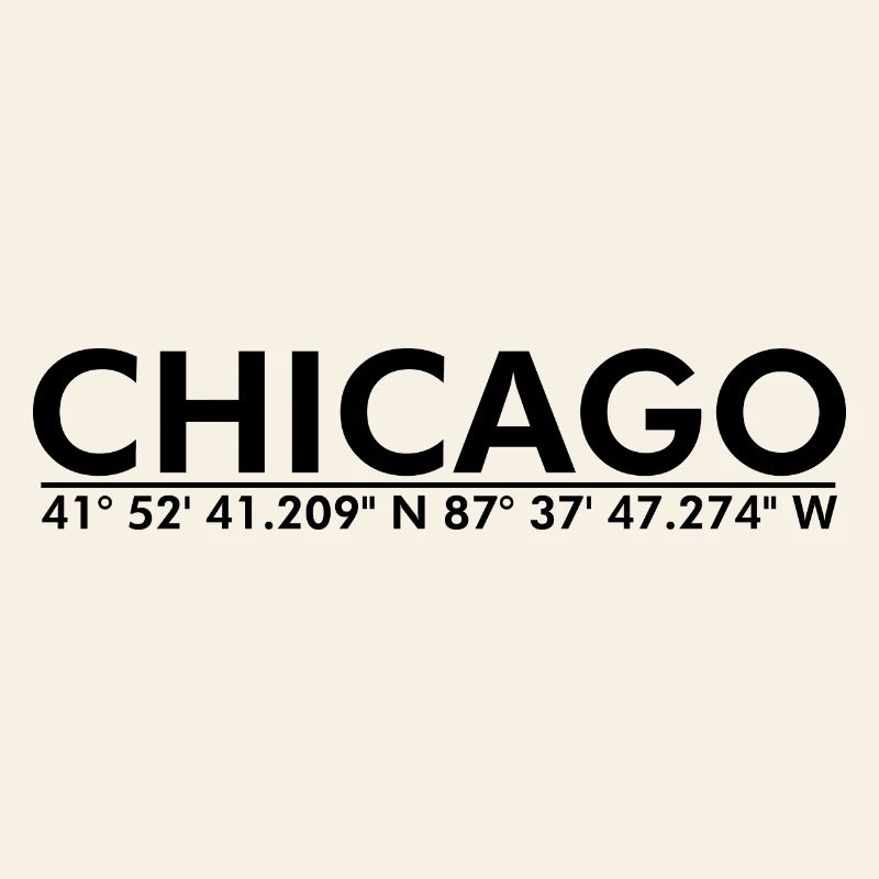 Chicago Coordinates Conception de T-shirts