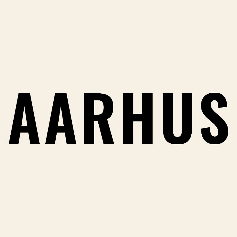 Aarhus Denmark Minimal Typography