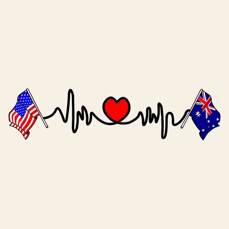 Drapeau des États-Unis et drapeau de l’Australie
