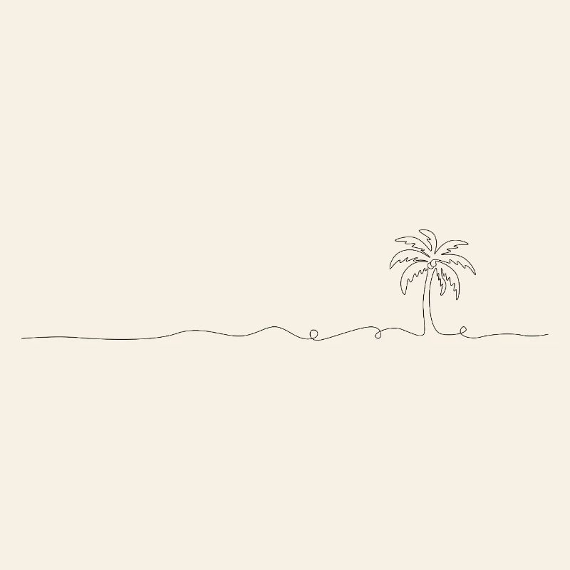 Line design palm tree