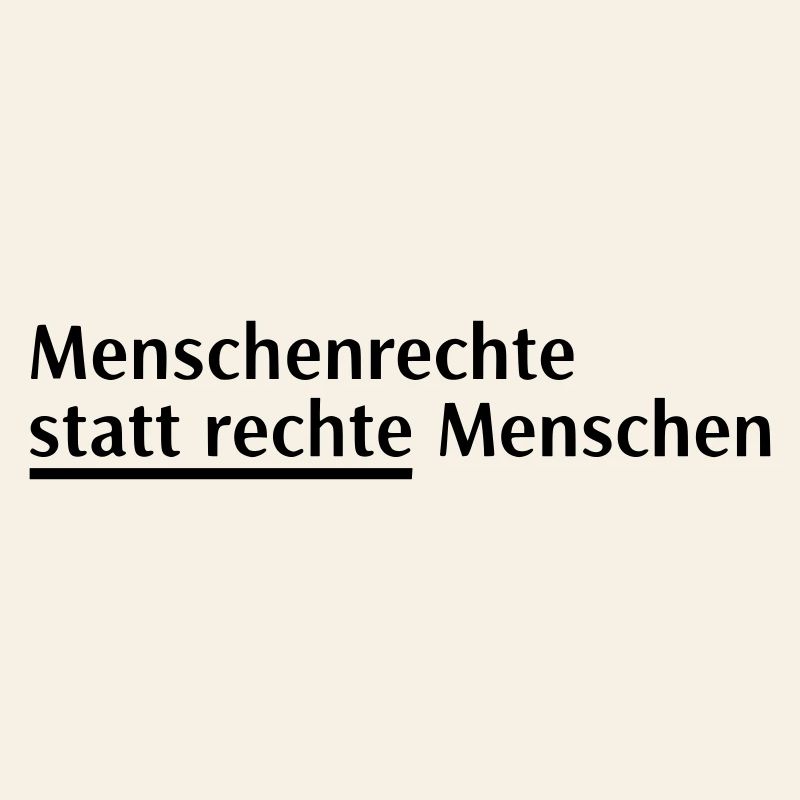 Menschenrechte Spruch Block