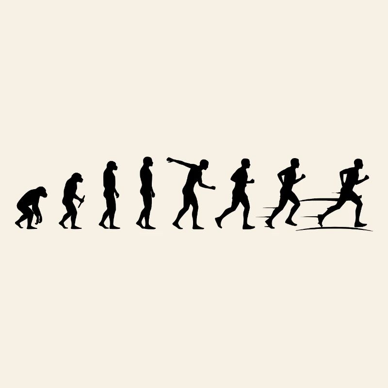 Oreiller autocollant T-shirt Marathon Runner Evolution