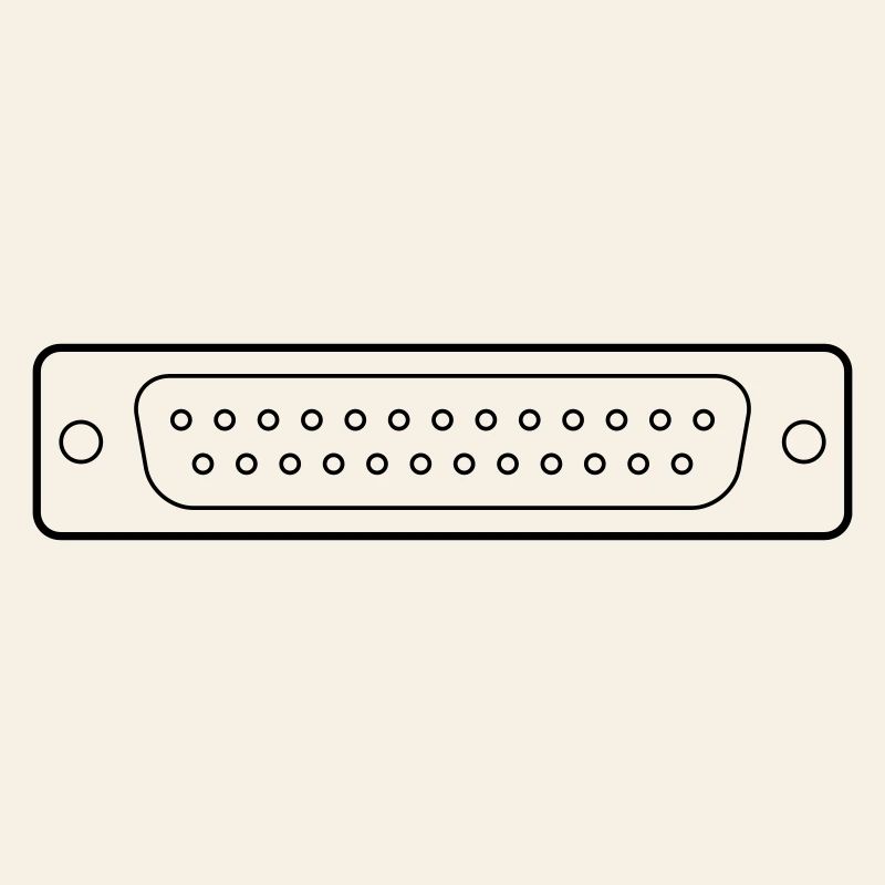 DB 25 Connector Parallel, Drucker