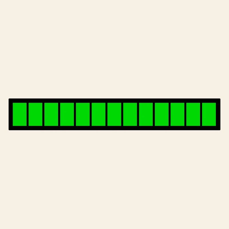 Rectangle loading bar Black Green (100%)