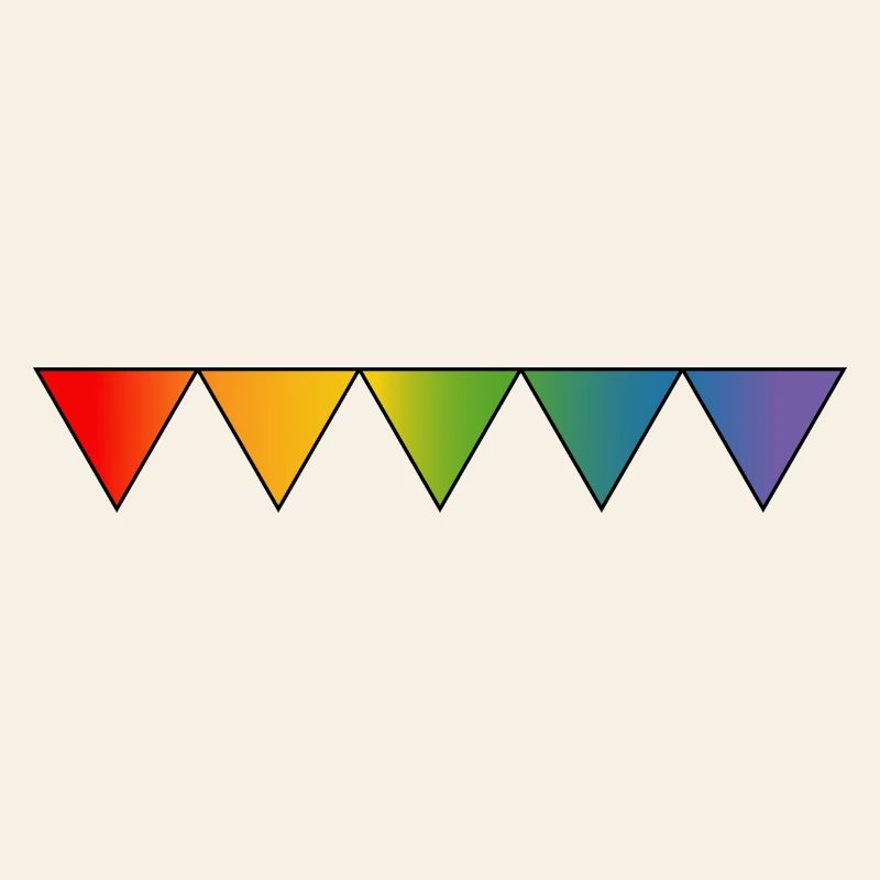Rainbow queer triangles