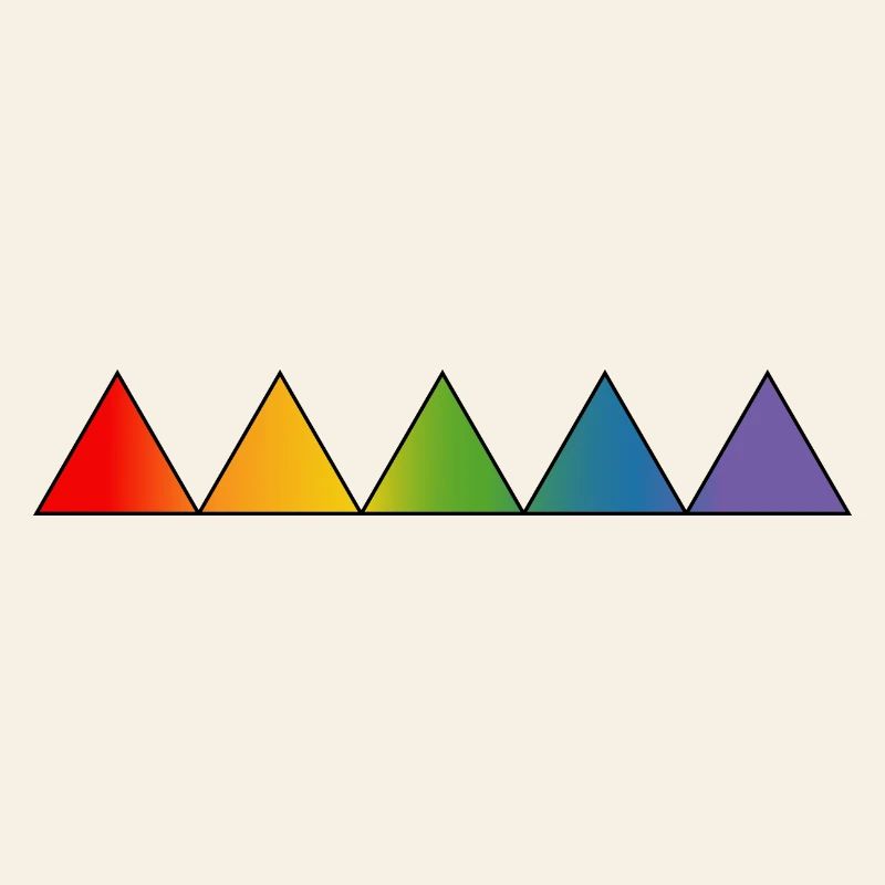 Rainbow LGBTQ triangles