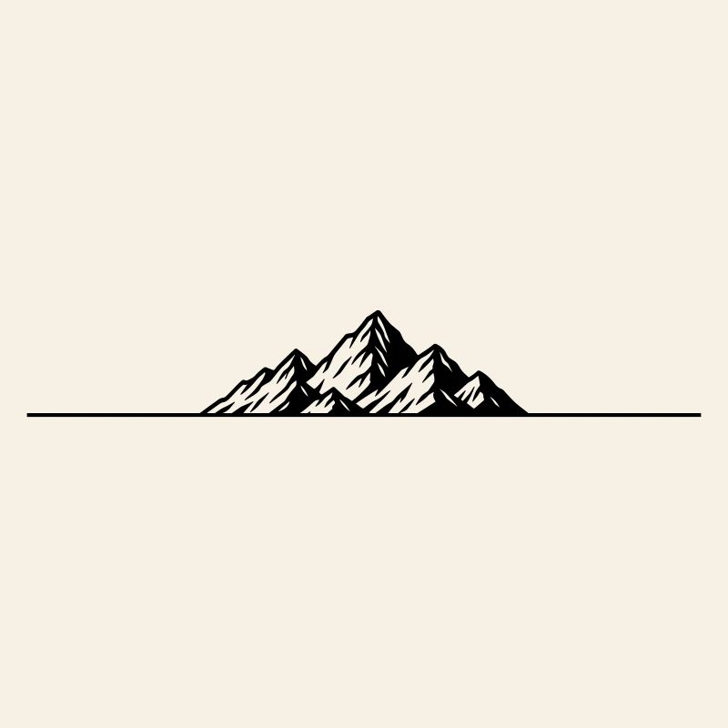 Mountains icon line