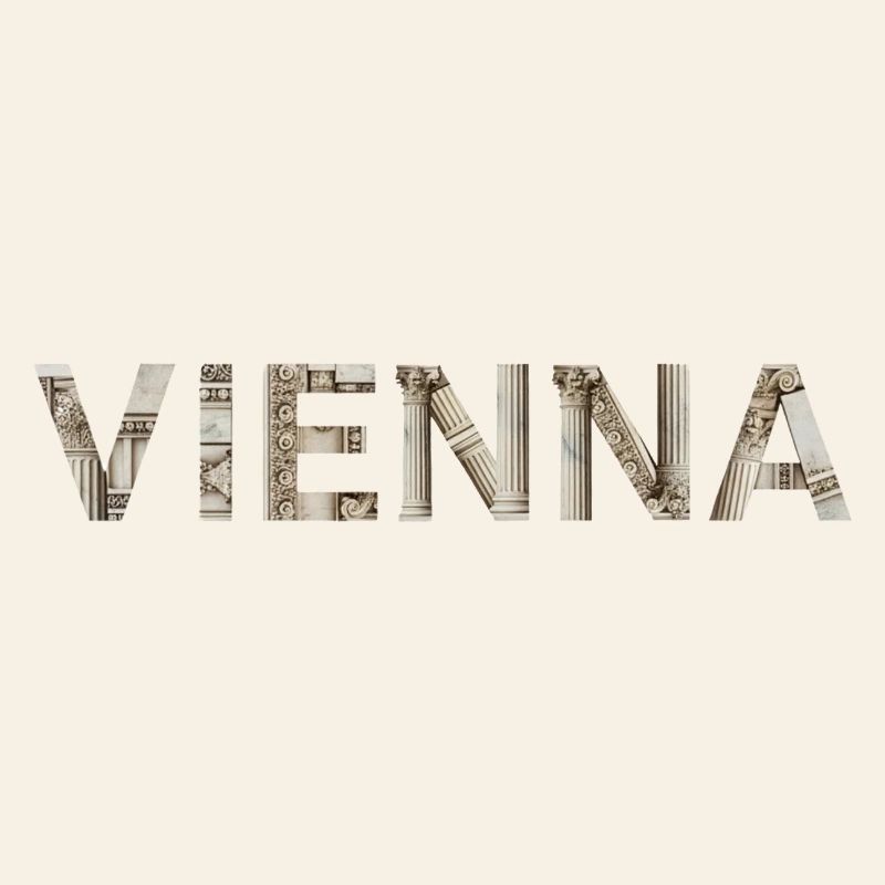 Typographie de Vienne avec architecture classique