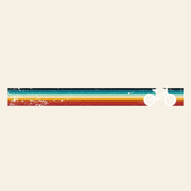 Retro Rainbow Stripes Bicycle