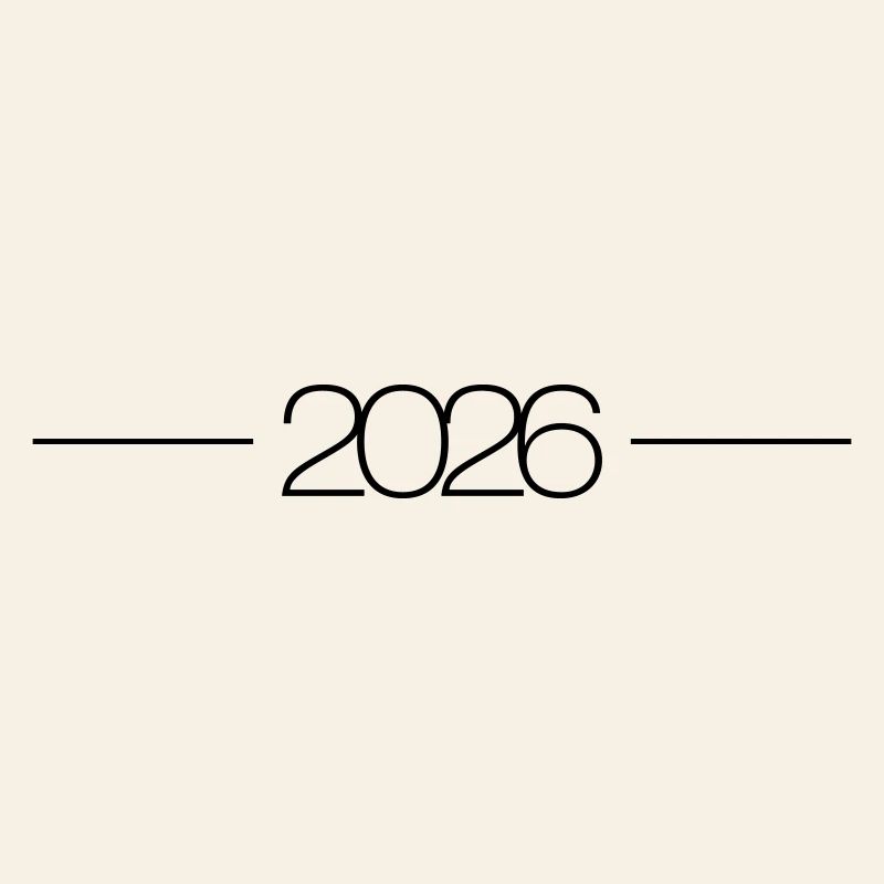 2026 Jahr Strich