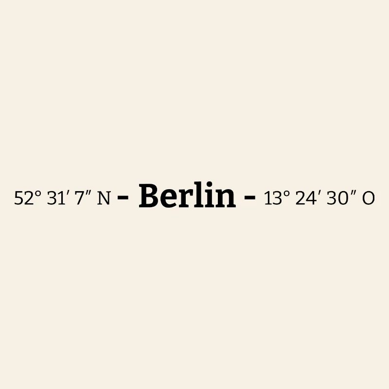 Coordinates Berlin