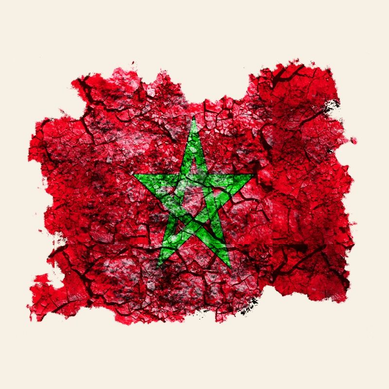 Maroc Drapeau Vintage