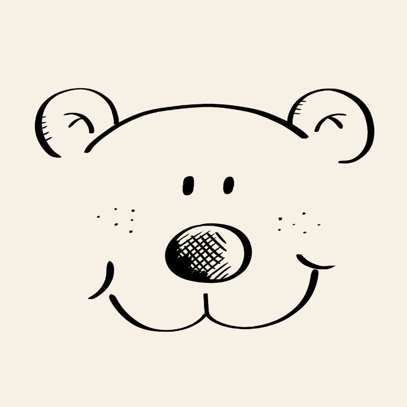 Bärchen Kopf - Bär - Bären - Teddybär - Grizzly