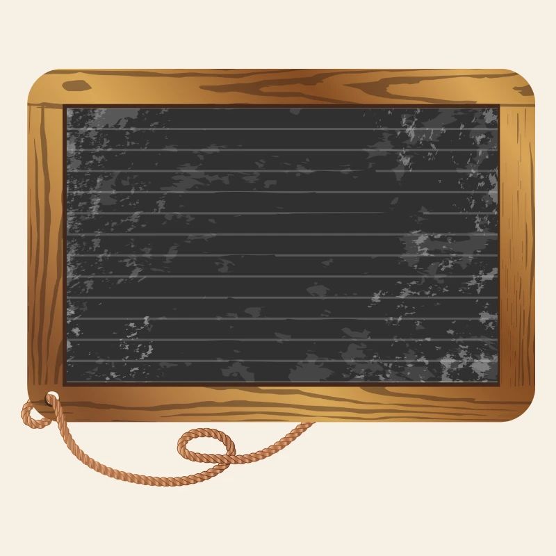 empty black slate for labeling