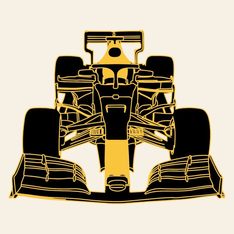 Voiture de course jaune